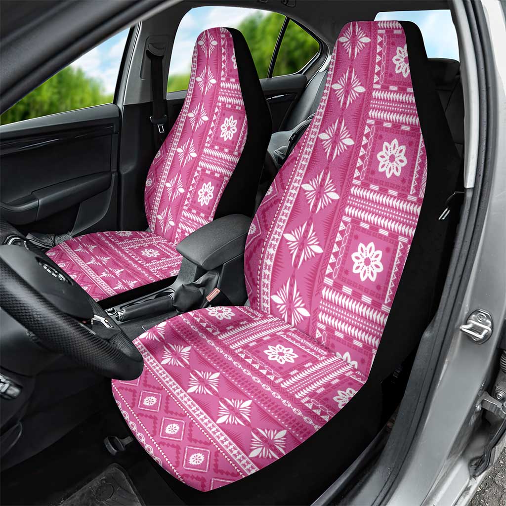 Fiji Masi All Pink Car Seat Cover Tapa Pattern - Polynesian Pride