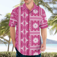 Fiji Masi All Pink Hawaiian Shirt Tapa Pattern - Polynesian Pride