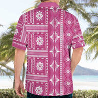Fiji Masi All Pink Hawaiian Shirt Tapa Pattern - Polynesian Pride