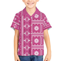 Fiji Masi All Pink Hawaiian Shirt Tapa Pattern - Polynesian Pride