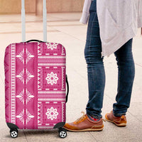 Fiji Masi All Pink Luggage Cover Tapa Pattern - Polynesian Pride