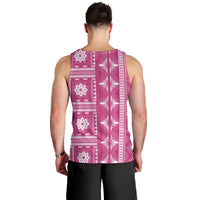 Fiji Masi All Pink Men Tank Top Tapa Pattern - Polynesian Pride