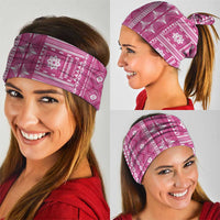 Fiji Masi All Pink Neck Gaiter Tapa Pattern - Polynesian Pride
