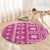 Fiji Masi All Pink Round Carpet Tapa Pattern - Polynesian Pride