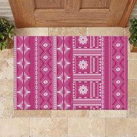 Fiji Masi All Pink Rubber Doormat Tapa Pattern - Polynesian Pride