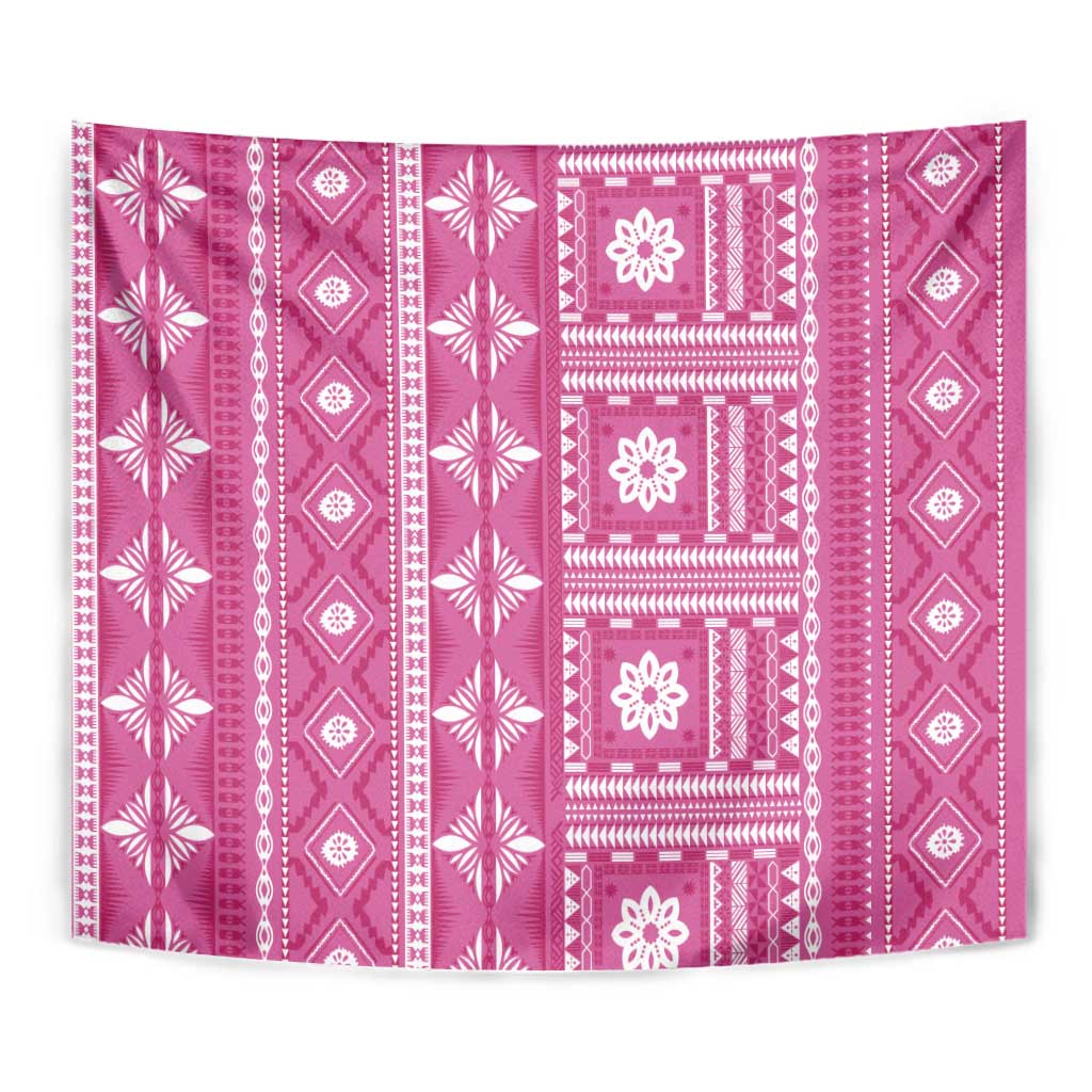 Fiji Masi All Pink Tapestry Tapa Pattern - Polynesian Pride