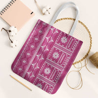 Fiji Masi All Pink Tote Bag Tapa Pattern - Polynesian Pride