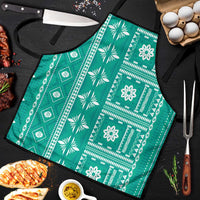 Fiji Masi All Teal Apron Tapa Pattern - Polynesian Pride
