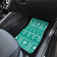 Fiji Masi All Teal Car Mats Tapa Pattern - Polynesian Pride