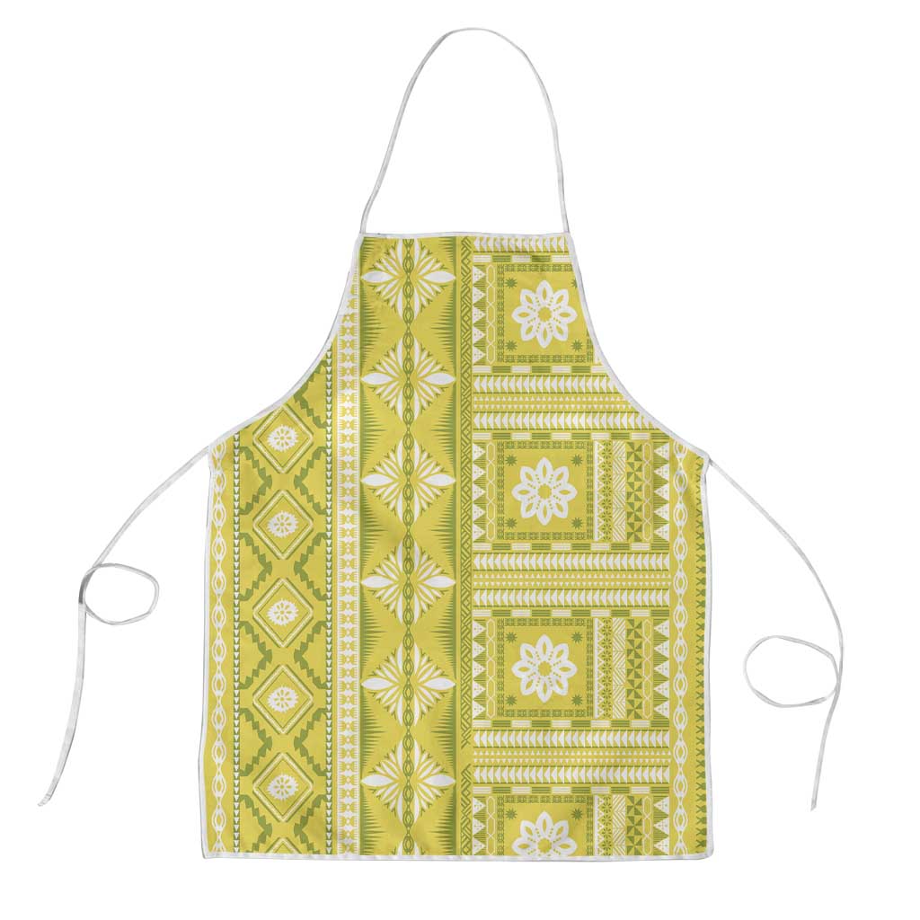 Fiji Masi All Yellow Apron Tapa Pattern - Polynesian Pride