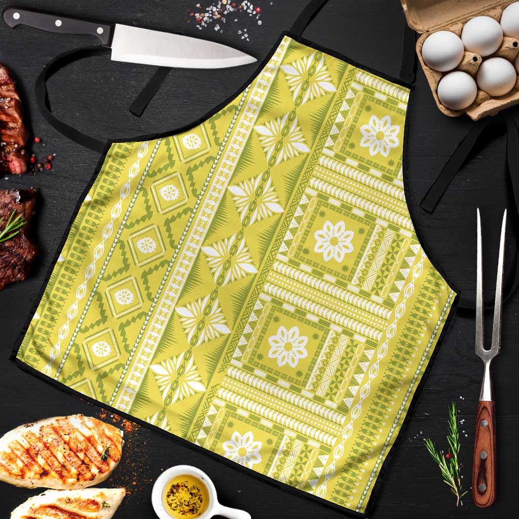Fiji Masi All Yellow Apron Tapa Pattern - Polynesian Pride