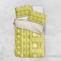 Fiji Masi All Yellow Bedding Set Tapa Pattern - Polynesian Pride