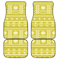 Fiji Masi All Yellow Car Mats Tapa Pattern - Polynesian Pride