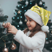 Fiji Masi All Yellow Christmas Santa Hat Tapa Pattern - Polynesian Pride