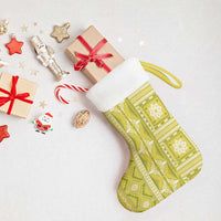 Fiji Masi All Yellow Christmas Stocking Tapa Pattern - Polynesian Pride
