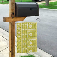 Fiji Masi All Yellow Garden Flag Tapa Pattern - Polynesian Pride