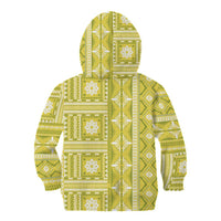 Fiji Masi All Yellow Kid Hoodie Tapa Pattern - Polynesian Pride
