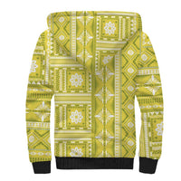 Fiji Masi All Yellow Sherpa Hoodie Tapa Pattern - Polynesian Pride