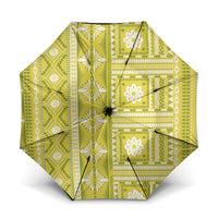 Fiji Masi All Yellow Umbrella Tapa Pattern - Polynesian Pride