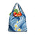 Plumeria Polynesian Blue Glitter Pattern Grocery Bag