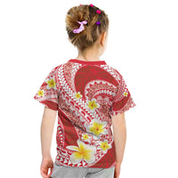 Plumeria Polynesian Coral Glitter Pattern Kid T Shirt LT01 - Polynesian Pride