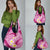 Plumeria Polynesian Pink Glitter Pattern Grocery Bag