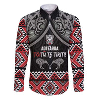 Aotearoa Toitu Te Tiriti Waitangi Family Matching Off Shoulder Short Dress and Hawaiian Shirt Proud To Be Maori