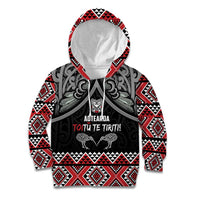 Aotearoa Toitu Te Tiriti Waitangi Kid Hoodie Proud To Be Maori LT01 Hoodie Black - Polynesian Pride
