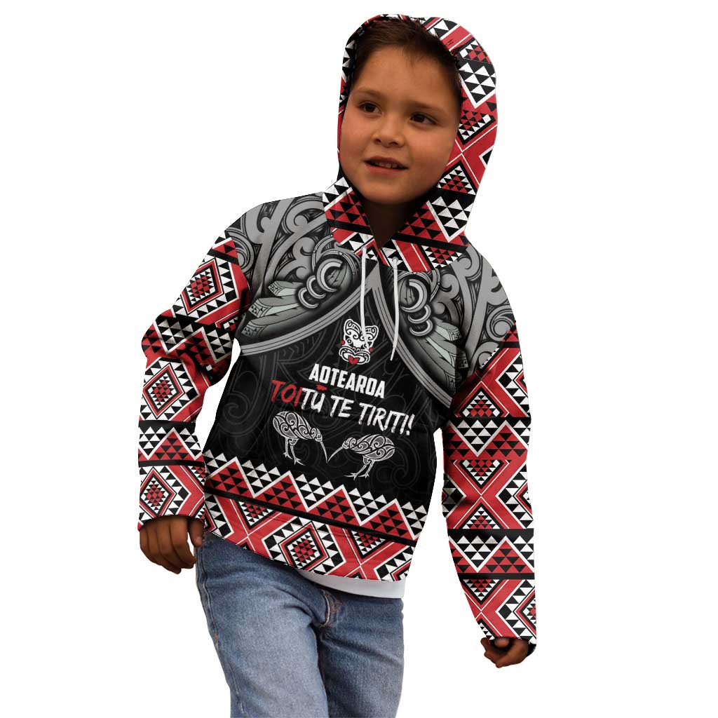 Aotearoa Toitu Te Tiriti Waitangi Kid Hoodie Proud To Be Maori LT01 - Polynesian Pride
