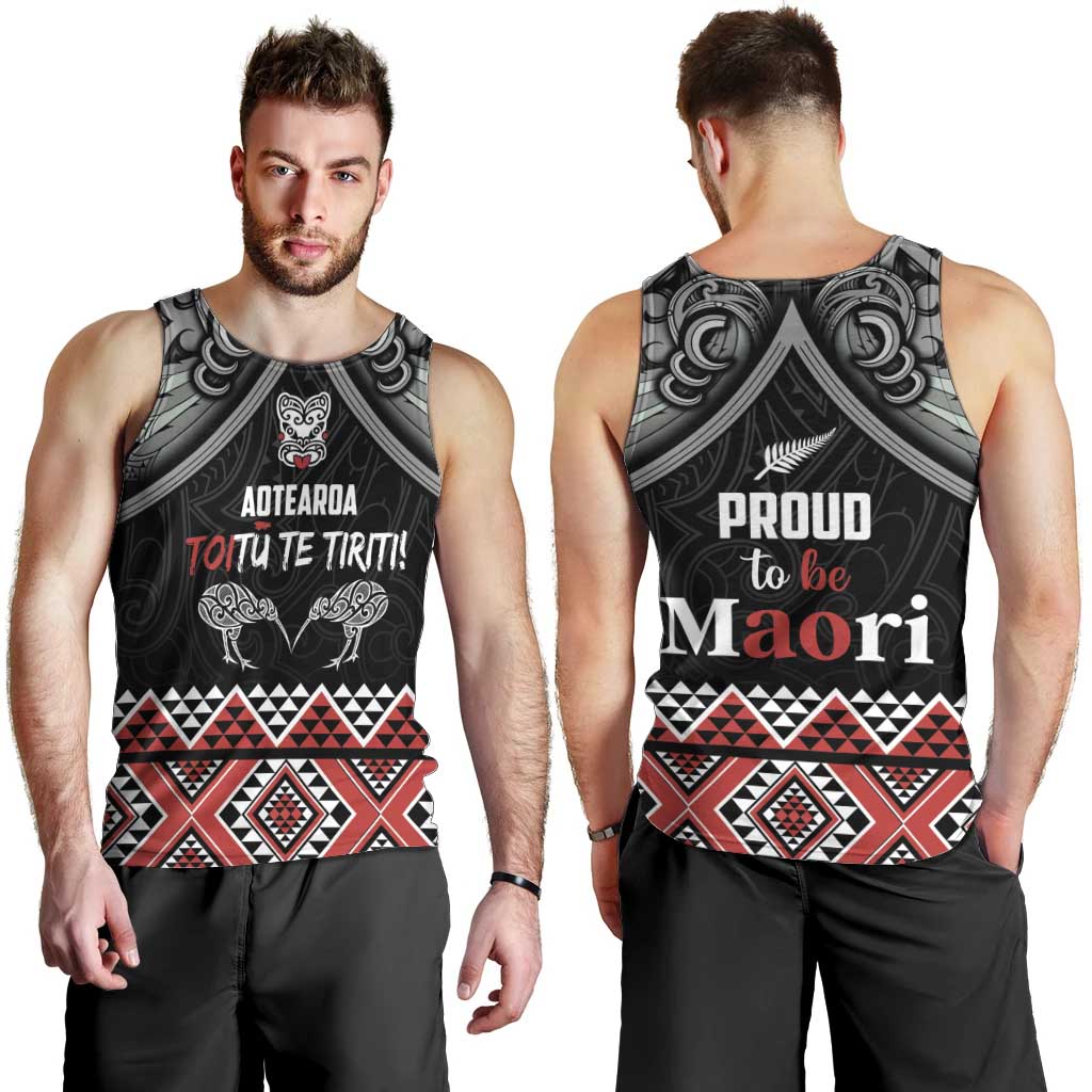 Aotearoa Toitu Te Tiriti Waitangi Men Tank Top Proud To Be Maori