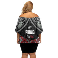 Aotearoa Toitu Te Tiriti Waitangi Off Shoulder Short Dress Proud To Be Maori