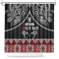 Aotearoa Toitu Te Tiriti Waitangi Shower Curtain Proud To Be Maori