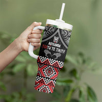 Aotearoa Toitu Te Tiriti Waitangi Tumbler With Handle Proud To Be Maori