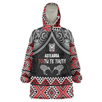 Aotearoa Toitu Te Tiriti Waitangi Wearable Blanket Hoodie Proud To Be Maori