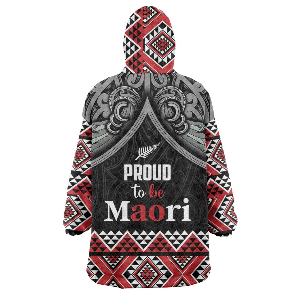 Aotearoa Toitu Te Tiriti Waitangi Wearable Blanket Hoodie Proud To Be Maori