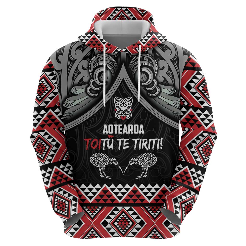 Aotearoa Toitu Te Tiriti Waitangi Zip Hoodie Proud To Be Maori