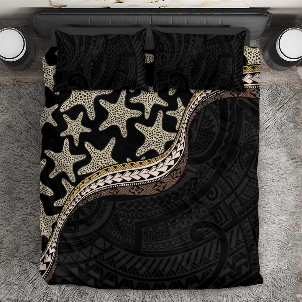 Beige Polynesian Starfish Unique Pattern Bedding Set