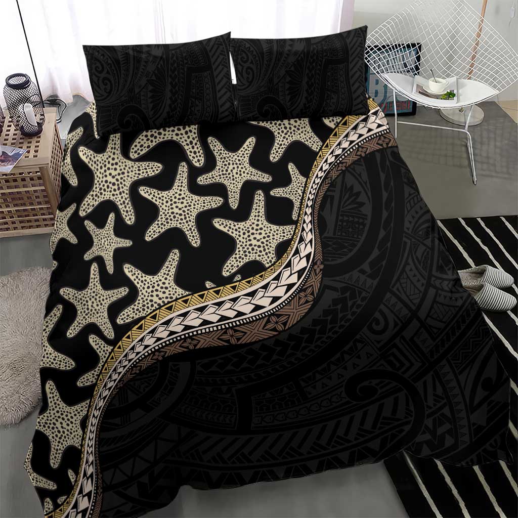 Beige Polynesian Starfish Unique Pattern Bedding Set