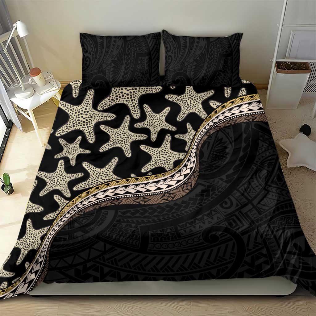 Beige Polynesian Starfish Unique Pattern Bedding Set