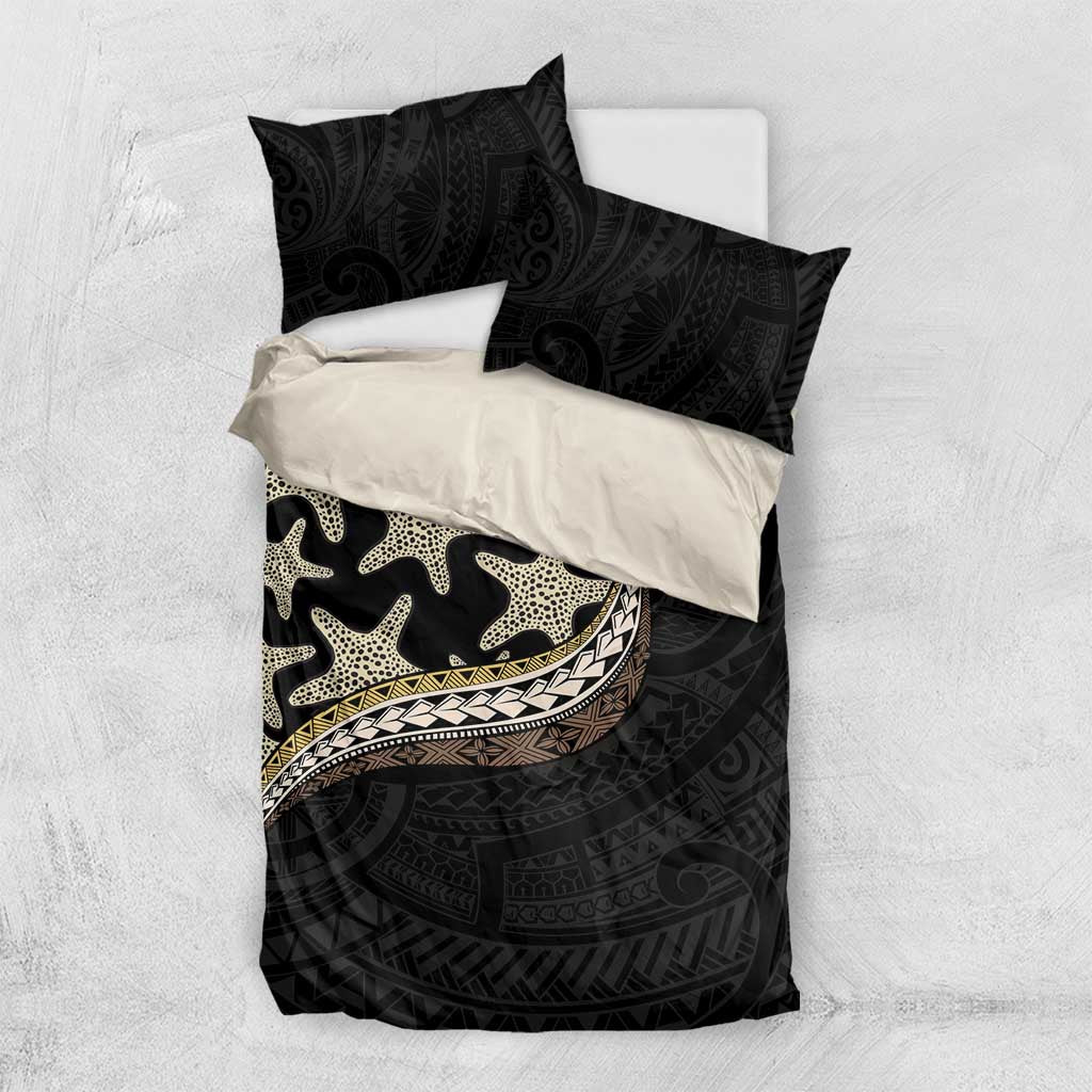 Beige Polynesian Starfish Unique Pattern Bedding Set
