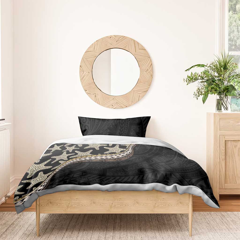 Beige Polynesian Starfish Unique Pattern Bedding Set
