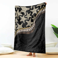 Beige Polynesian Starfish Unique Pattern Blanket