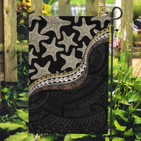 Beige Polynesian Starfish Unique Pattern Garden Flag