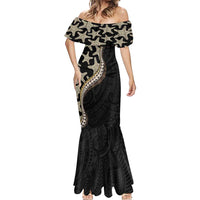 Beige Polynesian Starfish Unique Pattern Mermaid Dress LT01 - Polynesian Pride