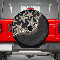 Beige Polynesian Starfish Unique Pattern Spare Tire Cover