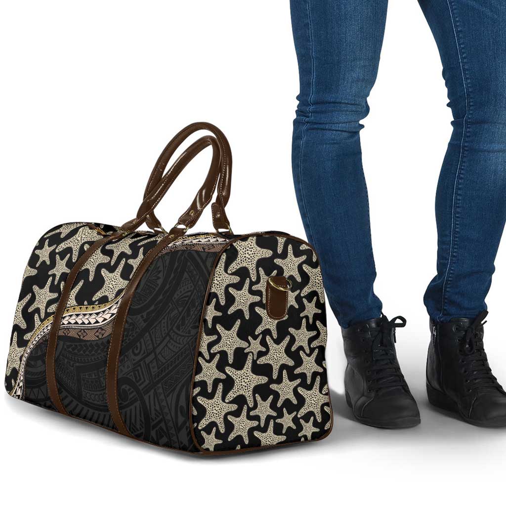 Beige Polynesian Starfish Unique Pattern Travel Bag