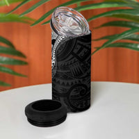 Monotone Polynesian Starfish Unique Pattern 4 in 1 Can Cooler Tumbler