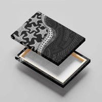 Monotone Polynesian Starfish Unique Pattern Canvas Wall Art