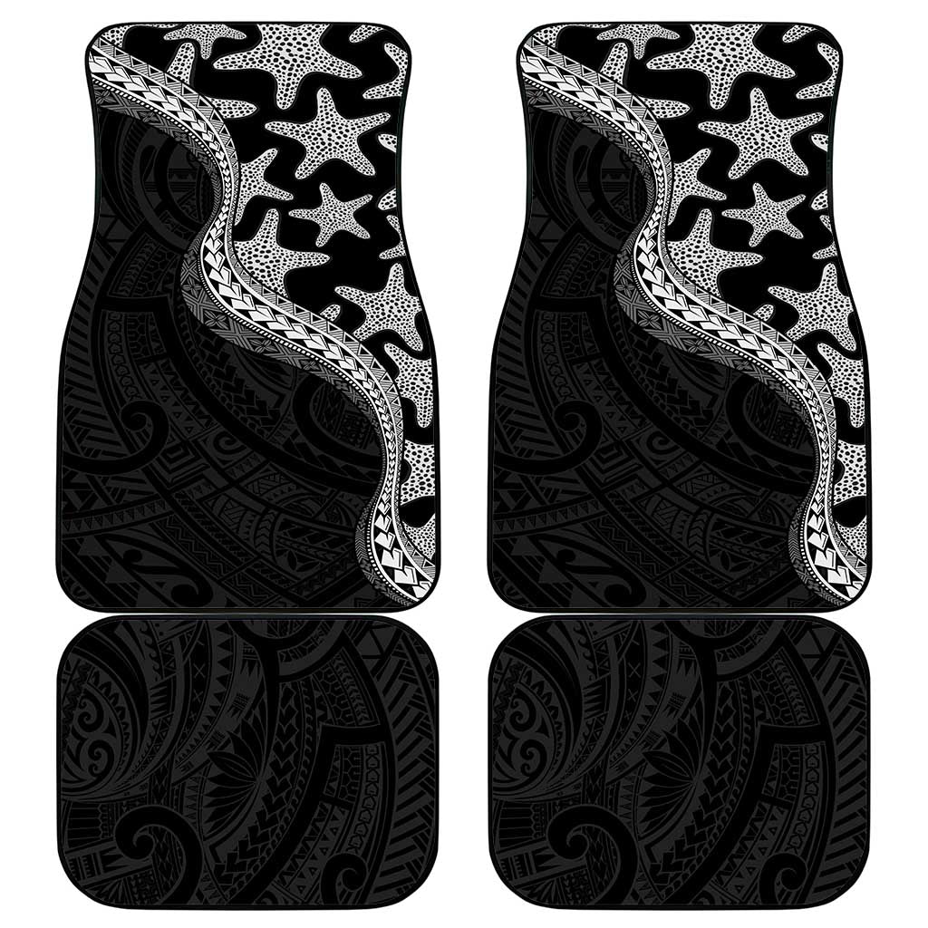 Monotone Polynesian Starfish Unique Pattern Car Mats
