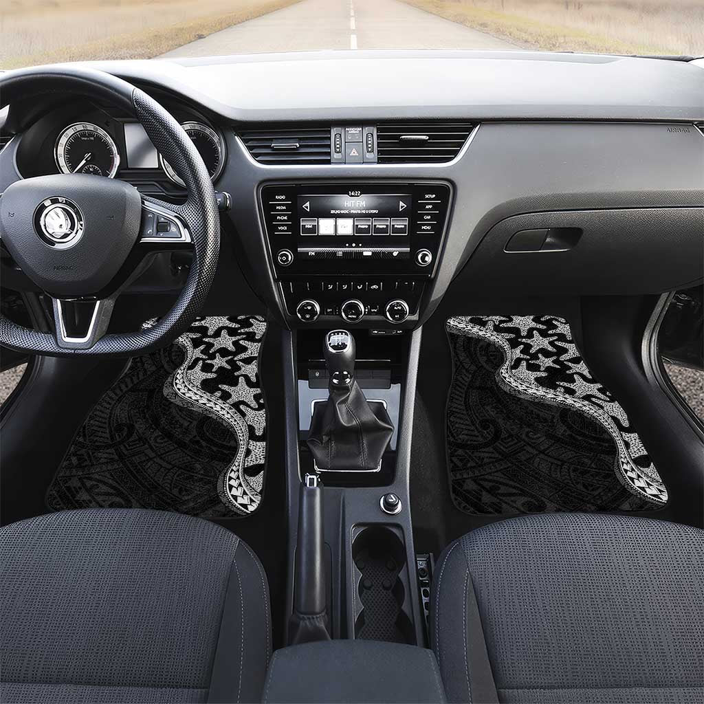 Monotone Polynesian Starfish Unique Pattern Car Mats